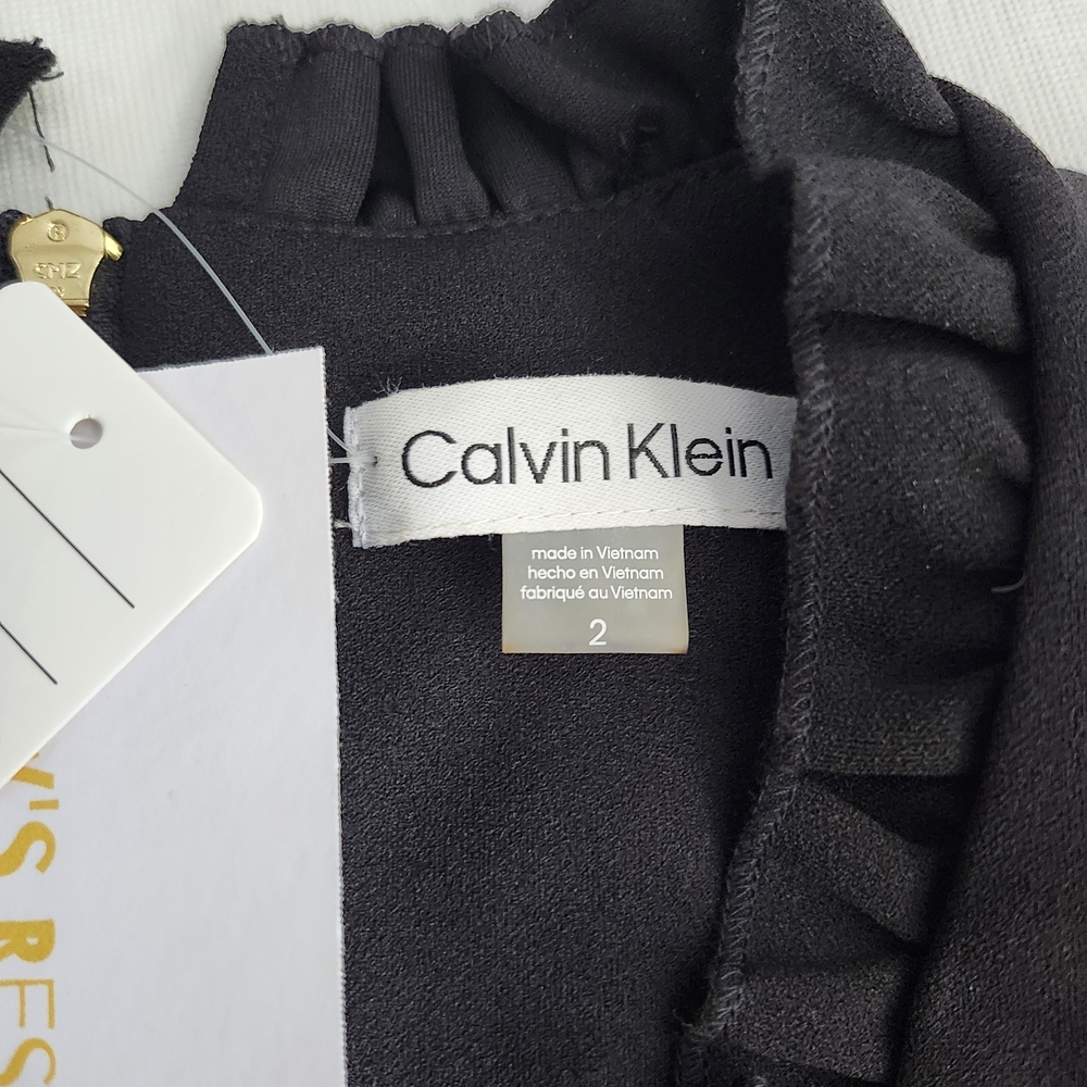 Calvin Klein Black Ruffled Garment - Picture 7 of 8